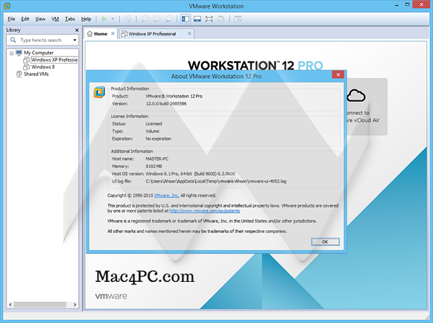 vmware workstation mac download